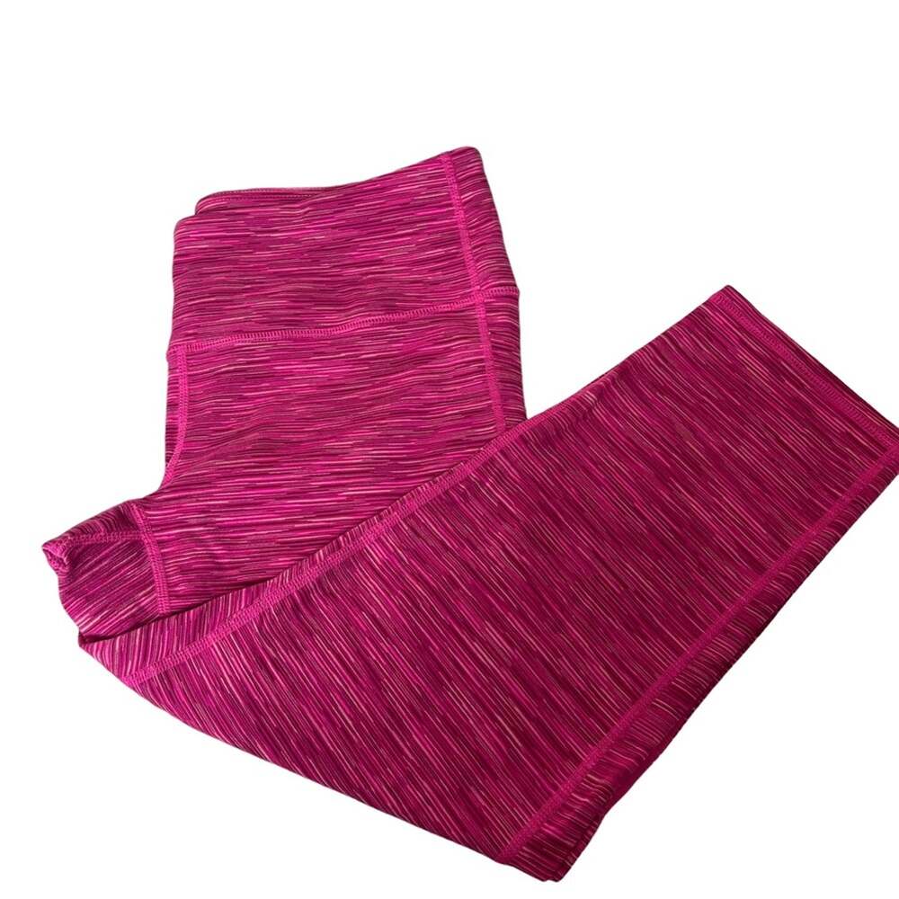 Athleta Chaturanga Space Dye Capri Pants Pink Size Medium
